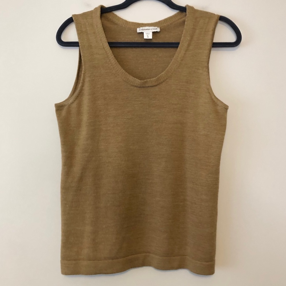 Sleeveless Wool-Blend Top